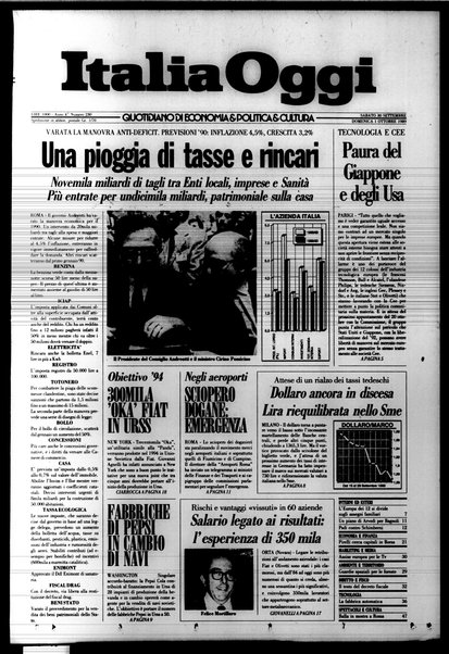 Italia oggi : quotidiano di economia finanza e politica